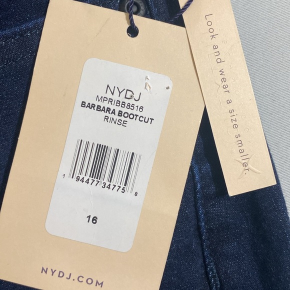 NYDJ Women's Barbara Bootcut LiftXTuck Technology Blue Jean Pants Size 16 - Picture 8 of 9